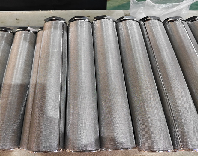 Dual Protective Wire Mesh Sintered Felt Filter Cartridge for Air Filtration