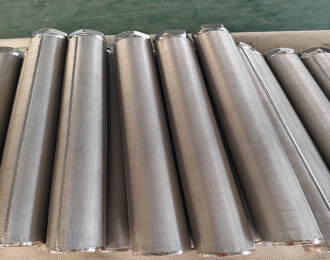 Dual Protective Wire Mesh Sintered Felt Filter Cartridge for Air Filtration