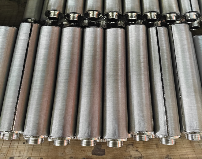 Dual Protective Wire Mesh Sintered Felt Filter Cartridge for Air Filtration