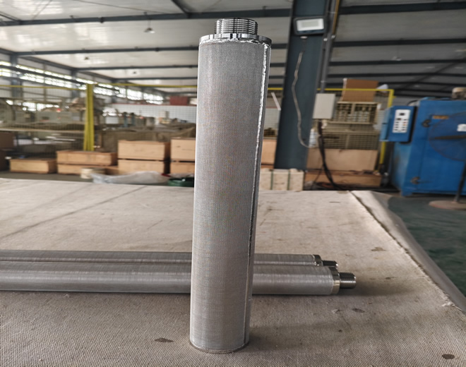 Dual Protective Wire Mesh Sintered Felt Filter Cartridge for Air Filtration