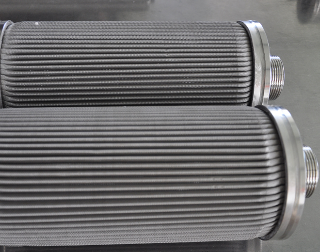 What is a stainless steel folding filter element?